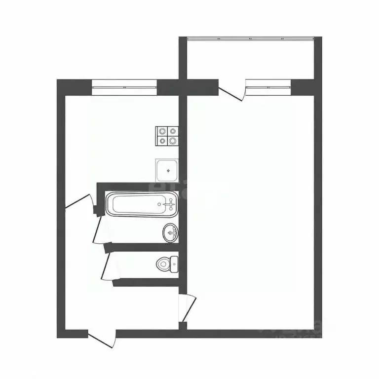 1-к кв. Иркутская область, Иркутск Первомайский мкр, 63 (29.8 м) - Фото 2