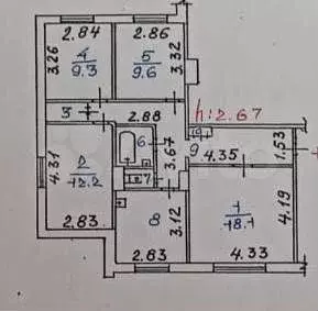 4-к. квартира, 77 м, 1/10 эт. - Фото 0