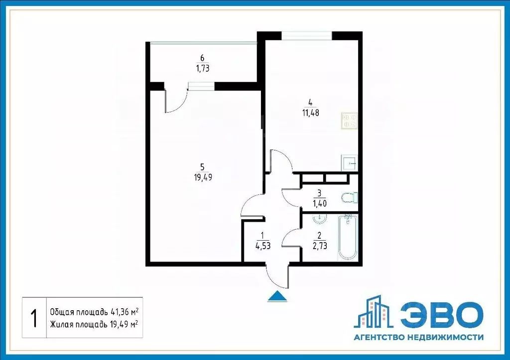 1-к кв. Санкт-Петербург Ленинский просп., 68 (39.2 м) - Фото 2