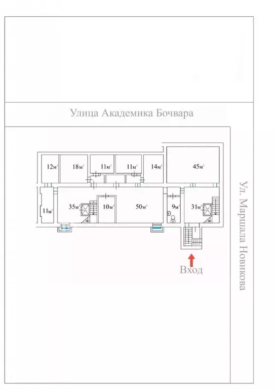 Помещение свободного назначения в Москва ул. Академика Бочвара, 6 (257 ... - Фото 1