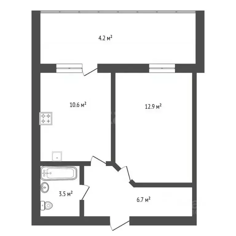 1-к кв. Амурская область, Благовещенский район, с. Чигири ул. ... - Фото 1