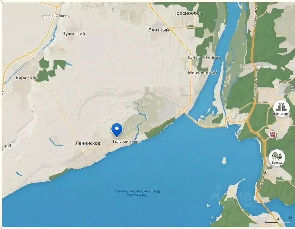 Участок в Новосибирская область, Новосибирский район, Морской ... - Фото 2