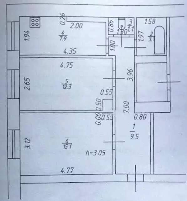 2-к кв. Татарстан, Казань Большая Красная ул., 54 (49.0 м) - Фото 1