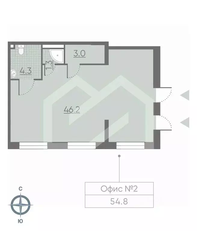 Торговая площадь в Москва Производственная ул., 19Ак2 (55 м) - Фото 2