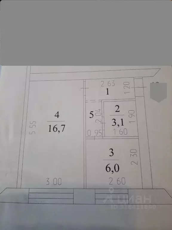 1-к кв. Кемеровская область, Кемерово Ноградская ул., 7Б (30.9 м) - Фото 0