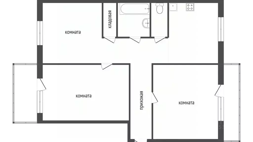 3-к кв. Красноярский край, Красноярск Взлетная ул., 16 (67.8 м) - Фото 2