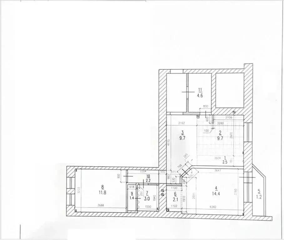 2-комнатная квартира: Казань, улица Зур Урам, 1К (60.4 м) - Фото 1