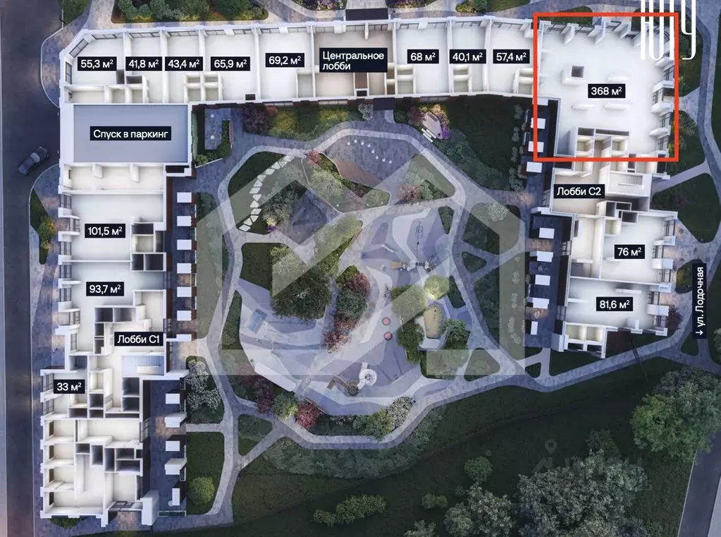 Помещение свободного назначения в Москва Юту жилой комплекс (368 м) - Фото 2