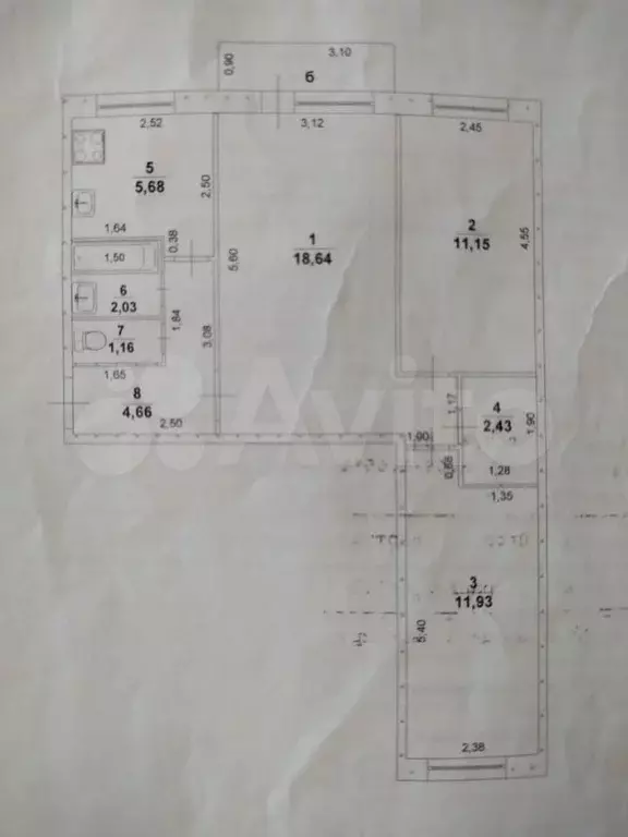 3-к. квартира, 58 м, 5/5 эт. - Фото 0