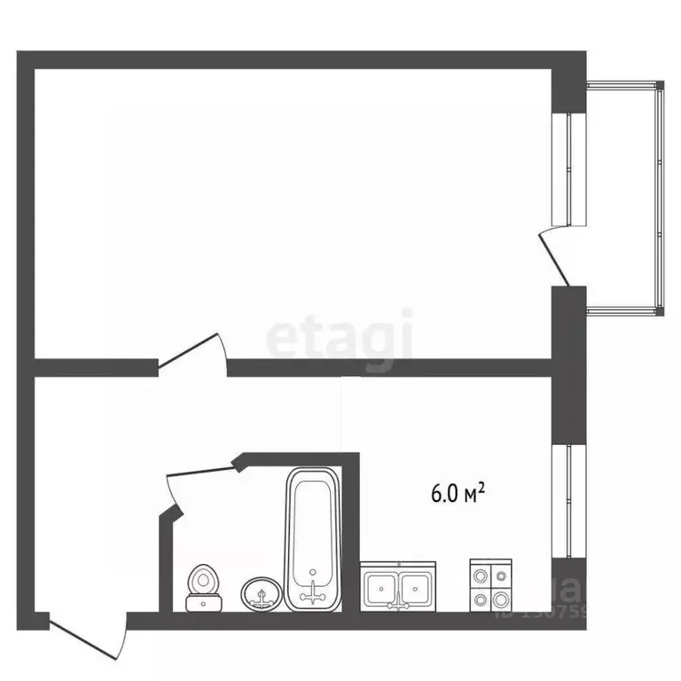 1-к кв. Ярославская область, Рыбинск Полиграфская ул., 17 (31.6 м) - Фото 2