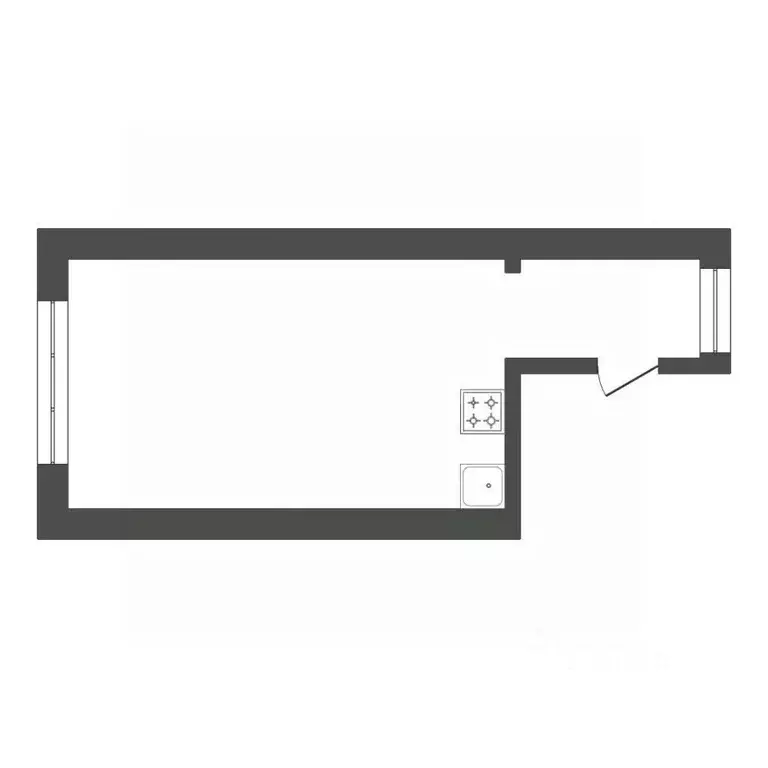 Студия Красноярский край, Красноярск Ленинградская ул., 42/1 (17.6 м) - Фото 2