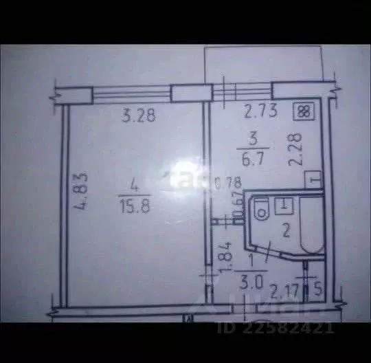 1-к кв. Удмуртия, Ижевск Майская ул., 7 (28.9 м) - Фото 1