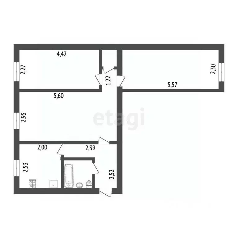 3-к кв. Вологодская область, Вологда Мишкольцская ул., 11 (54.8 м) - Фото 2