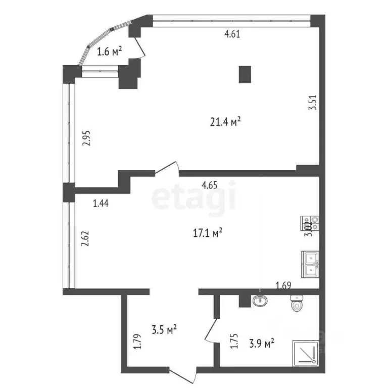 2-к кв. Крым, Ялта муниципальный округ, Восход пгт ул. Авроры, 60 ... - Фото 2