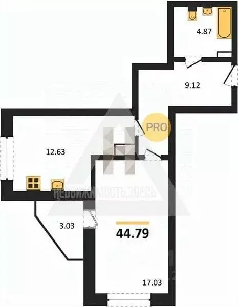 1-к кв. Владимирская область, Владимир ул. Лакина, 2Б (46.0 м) - Фото 1