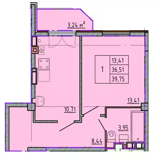 1-к кв. Ростовская область, Шахты ул. Калинина, 10 (39.75 м) - Фото 1