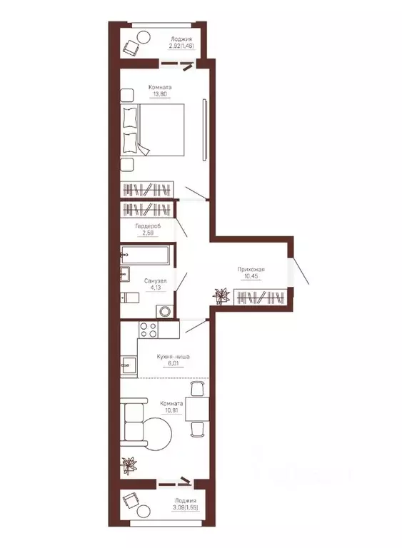 2-к кв. Пермский край, Пермь Данилиха мкр, Три Девятых жилой комплекс ... - Фото 1