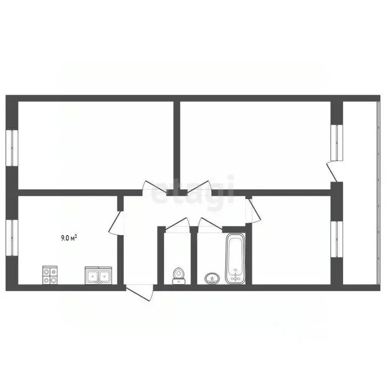 3-к кв. Ярославская область, Рыбинск ул. Фурманова, 7 (59.5 м) - Фото 2