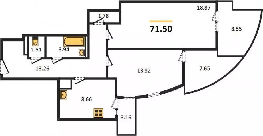 2-комнатная квартира: Новосибирск, Сухарная улица, 96/3 (71.5 м) - Фото 1