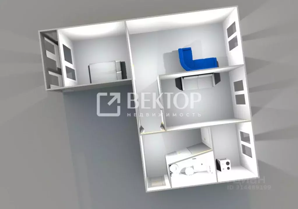 3-к кв. Костромская область, Кострома ул. Нижняя Дебря, 55 (58.0 м) - Фото 2