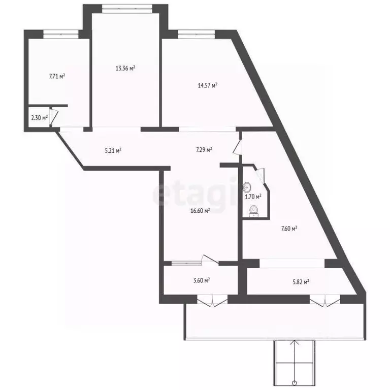 Торговая площадь в Тюменская область, Тюмень ул. Мельникайте, 135 (84 ... - Фото 2