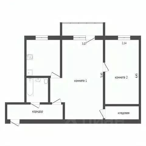 2-к кв. Бурятия, Улан-Удэ Загорск мкр, ул. Родины, 5/3 (44.2 м) - Фото 0
