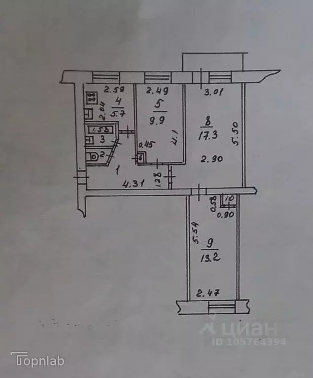 3-к кв. Владимирская область, Владимир ул. Доватора, 3 (57.0 м) - Фото 2