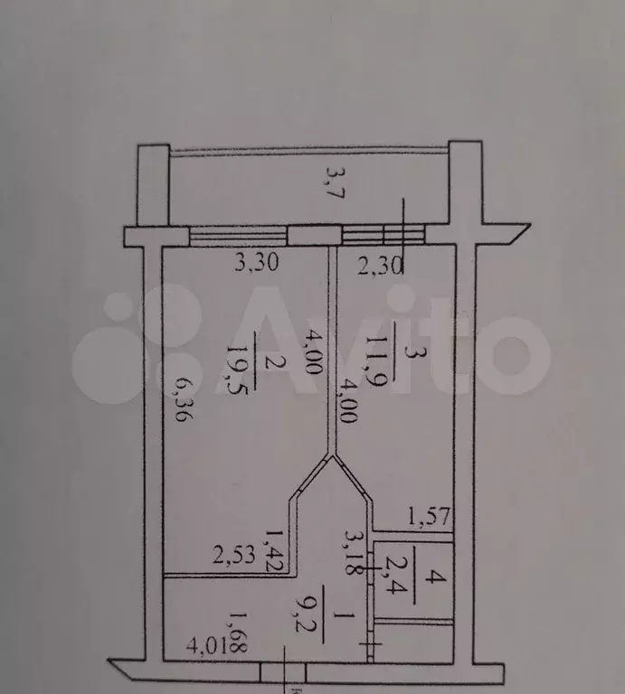 1-к. квартира, 44,2 м, 4/5 эт. - Фото 0