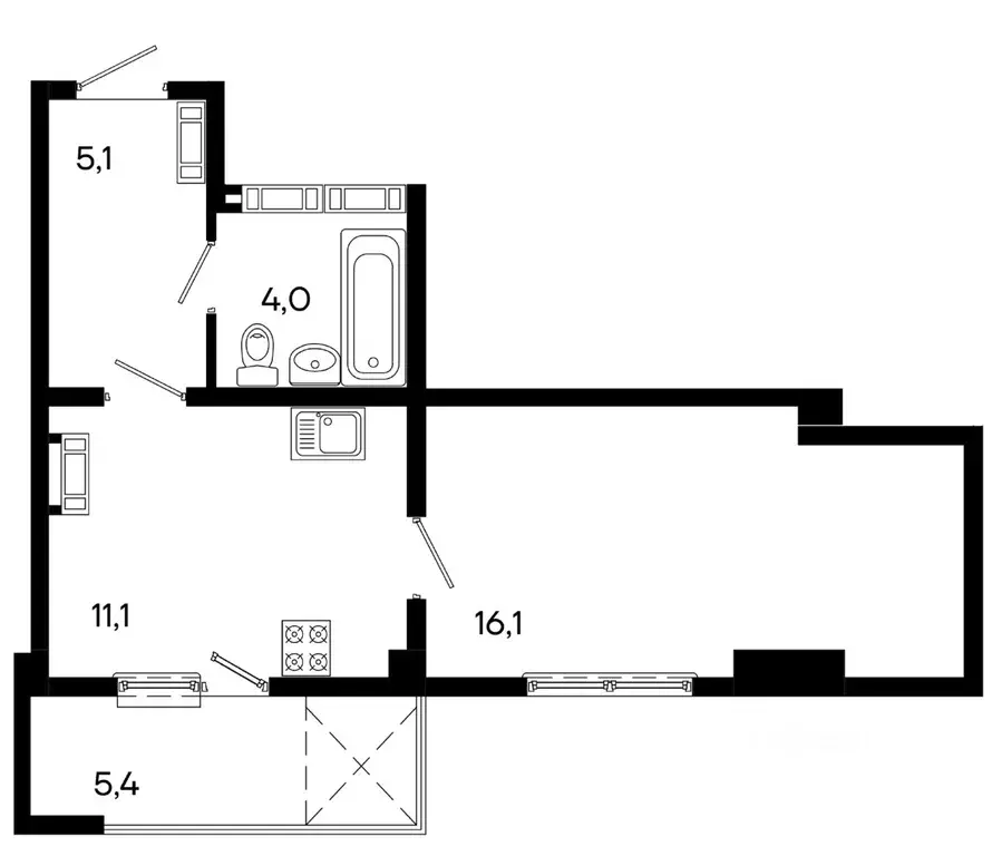 Студия Крым, Симферополь ул. Трубаченко, 21 (41.7 м) - Фото 0