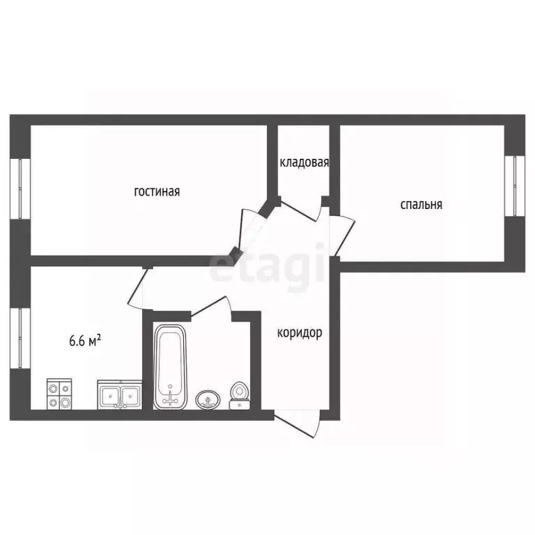 2-к кв. Владимирская область, Муром ул. Энгельса, 5 (41.1 м) - Фото 1