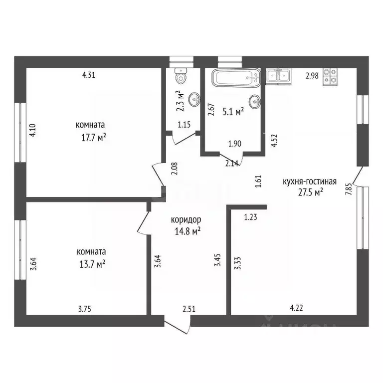 Дом в Ростовская область, Неклиновский район, Новобессергеневское ... - Фото 2