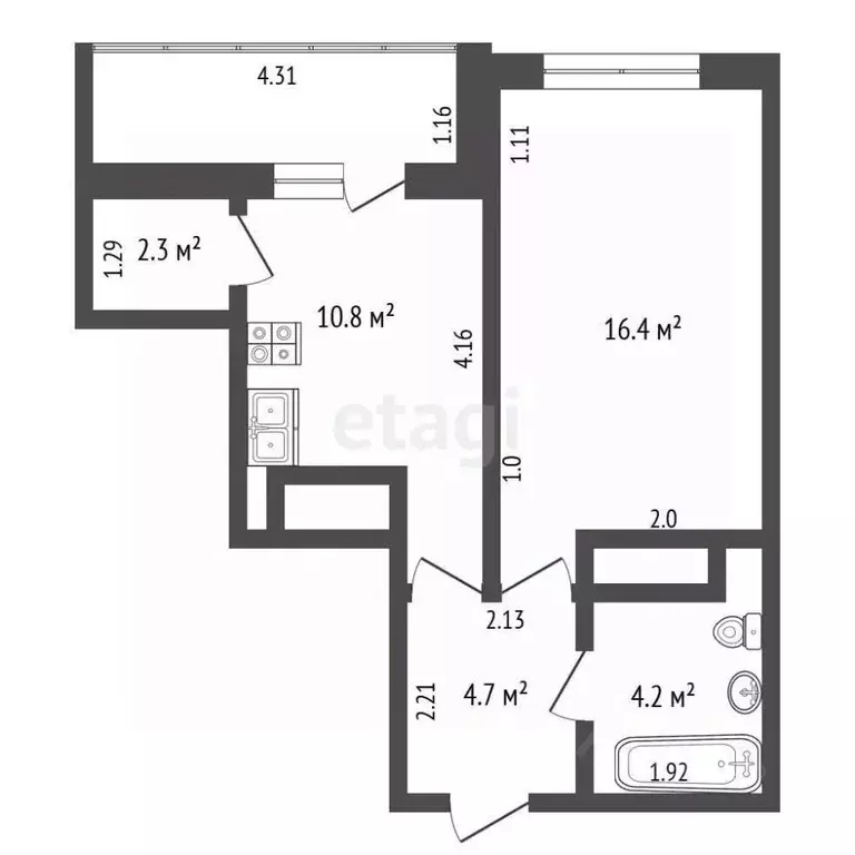 1-к кв. Ульяновская область, Ульяновск Ипподромная ул., 4А (38.4 м) - Фото 1