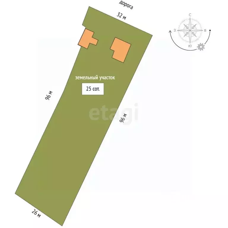 Участок в Крым, Симферопольский район, с. Пожарское ул. Родниковая ... - Фото 1