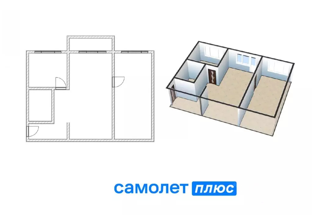 2-к кв. Кемеровская область, Кемерово просп. Ленина, 102 (44.6 м) - Фото 2