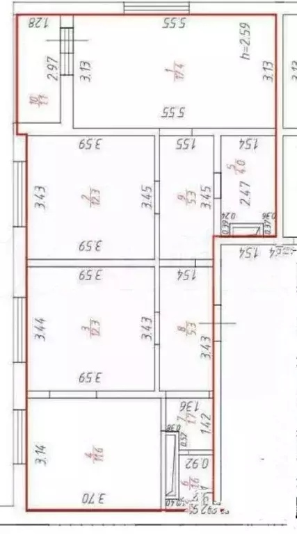 3-к кв. Татарстан, Казань ул. Александра Курынова, 6к1 (71.8 м) - Фото 2
