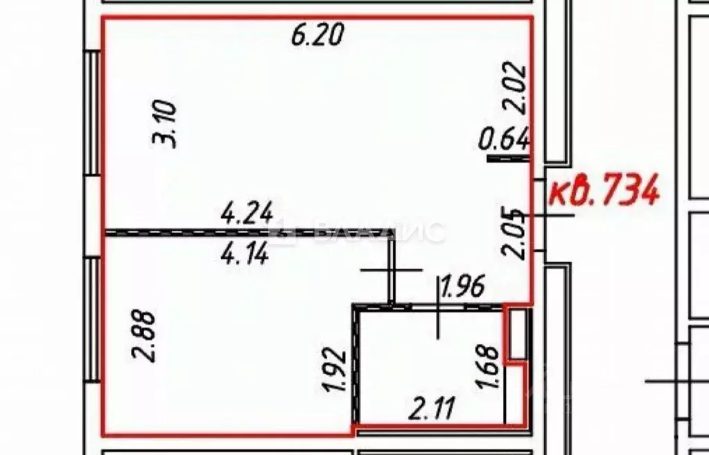 1-к кв. Москва ул. Трехполье, 6к1 (35.5 м) - Фото 2