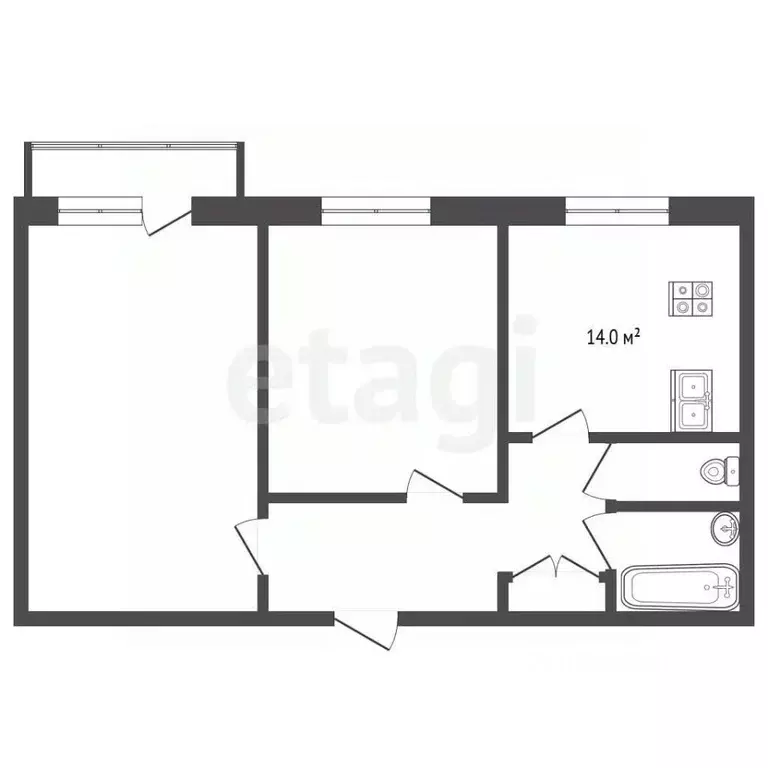 2-к кв. Москва Никулинская ул., 23К3 (54.1 м) - Фото 2