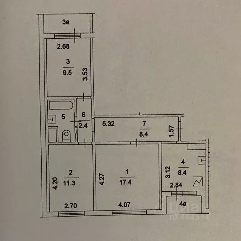 3-к кв. Москва ул. Скульптора Мухиной, 12К1 (61.1 м) - Фото 2