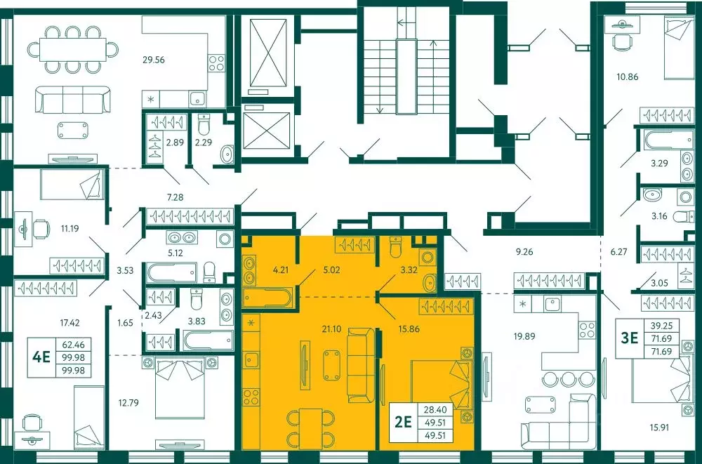 1-к кв. Башкортостан, Уфа Зеленая Роща жилрайон, Терле Парк жилой ... - Фото 2