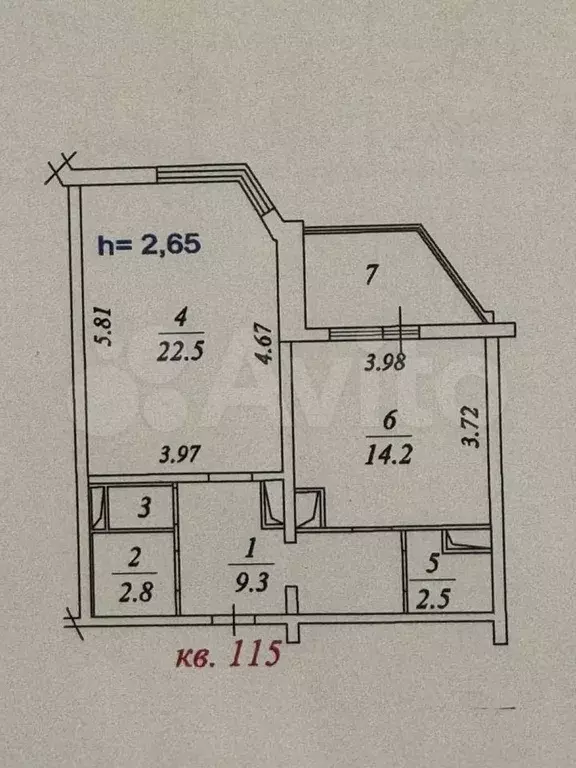 1-к. квартира, 53,2 м, 8/23 эт. - Фото 0
