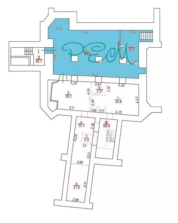 Помещение свободного назначения в Москва Столовый пер., 6 (110 м) - Фото 2
