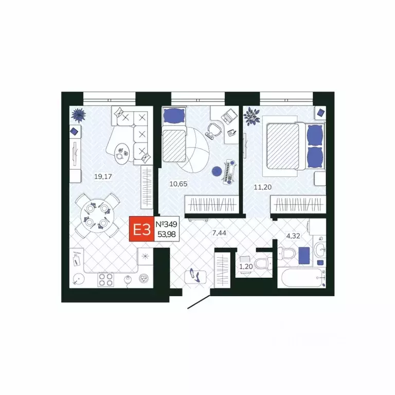 2-к кв. Тульская область, Тула Мясново мкр, Желания жилой комплекс ... - Фото 0