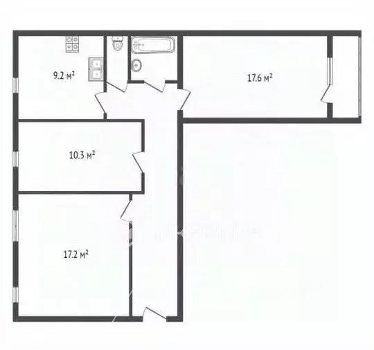 3-к кв. Ленинградская область, Всеволожский район, Кузьмоловский пгт ... - Фото 2