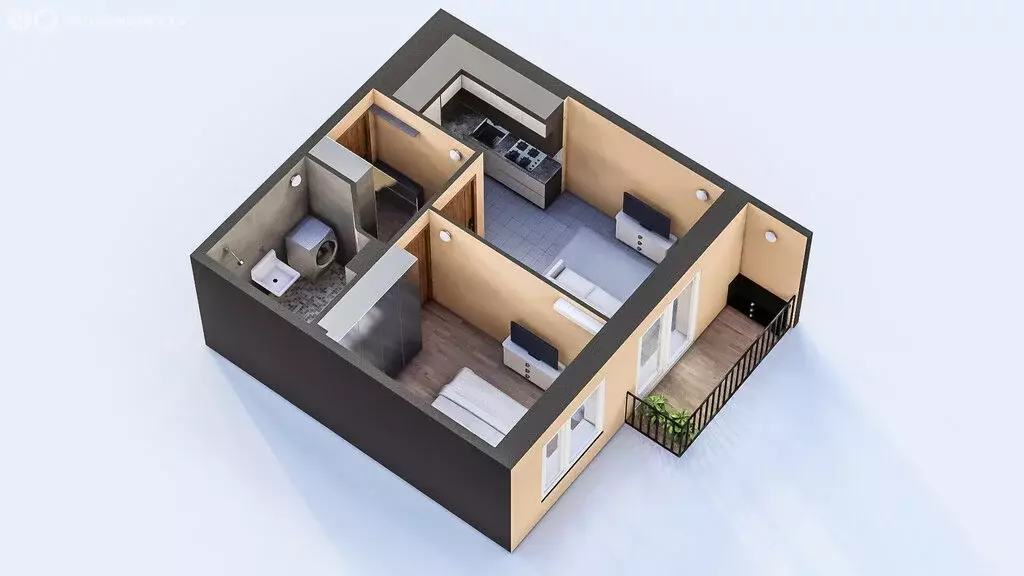 2-комнатная квартира: Брянск, Старый аэропорт (42.23 м) - Фото 2