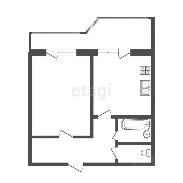 1-к кв. Белгородская область, Белгород бул. Юности, 35б (45.7 м) - Фото 2