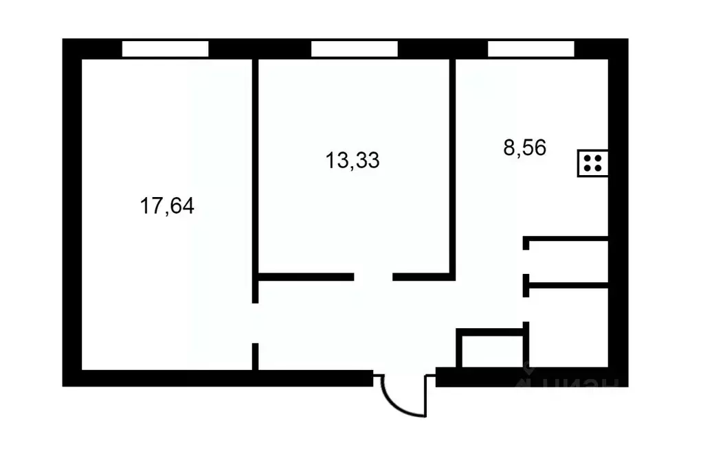 2-к кв. Санкт-Петербург Краснопутиловская ул., 27 (51.62 м) - Фото 1