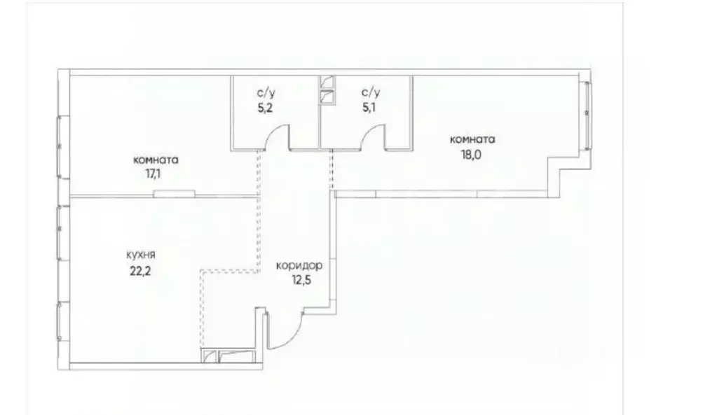 2-к кв. Москва ул. Нижние Мневники, 7 (80.1 м) - Фото 1