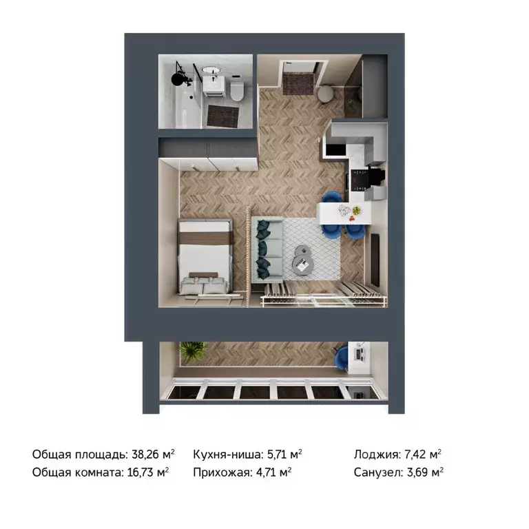 1-к кв. Марий Эл, Йошкар-Ола городской округ, с. Семеновка ул. ... - Фото 1