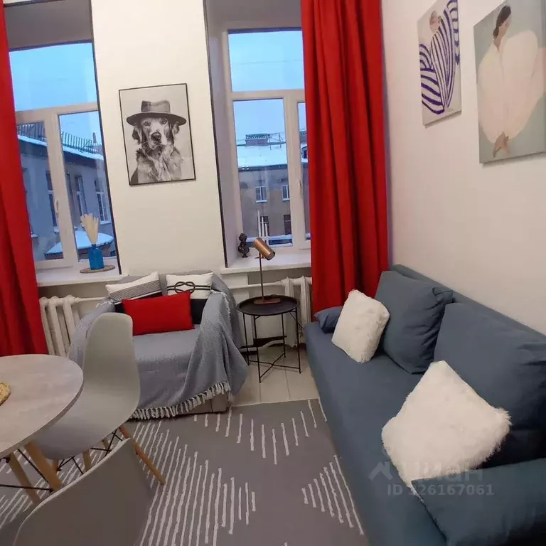 Студия Санкт-Петербург Боровая ул., 11-13 (26.0 м) - Фото 1