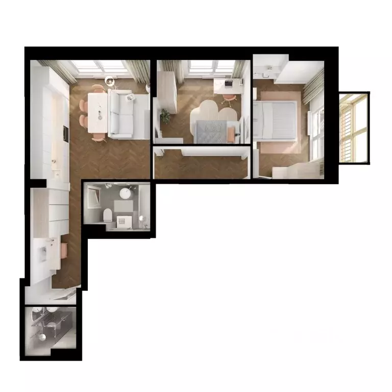 2-к кв. Нижегородская область, Нижний Новгород д. Утечино, Савин Парк ... - Фото 2